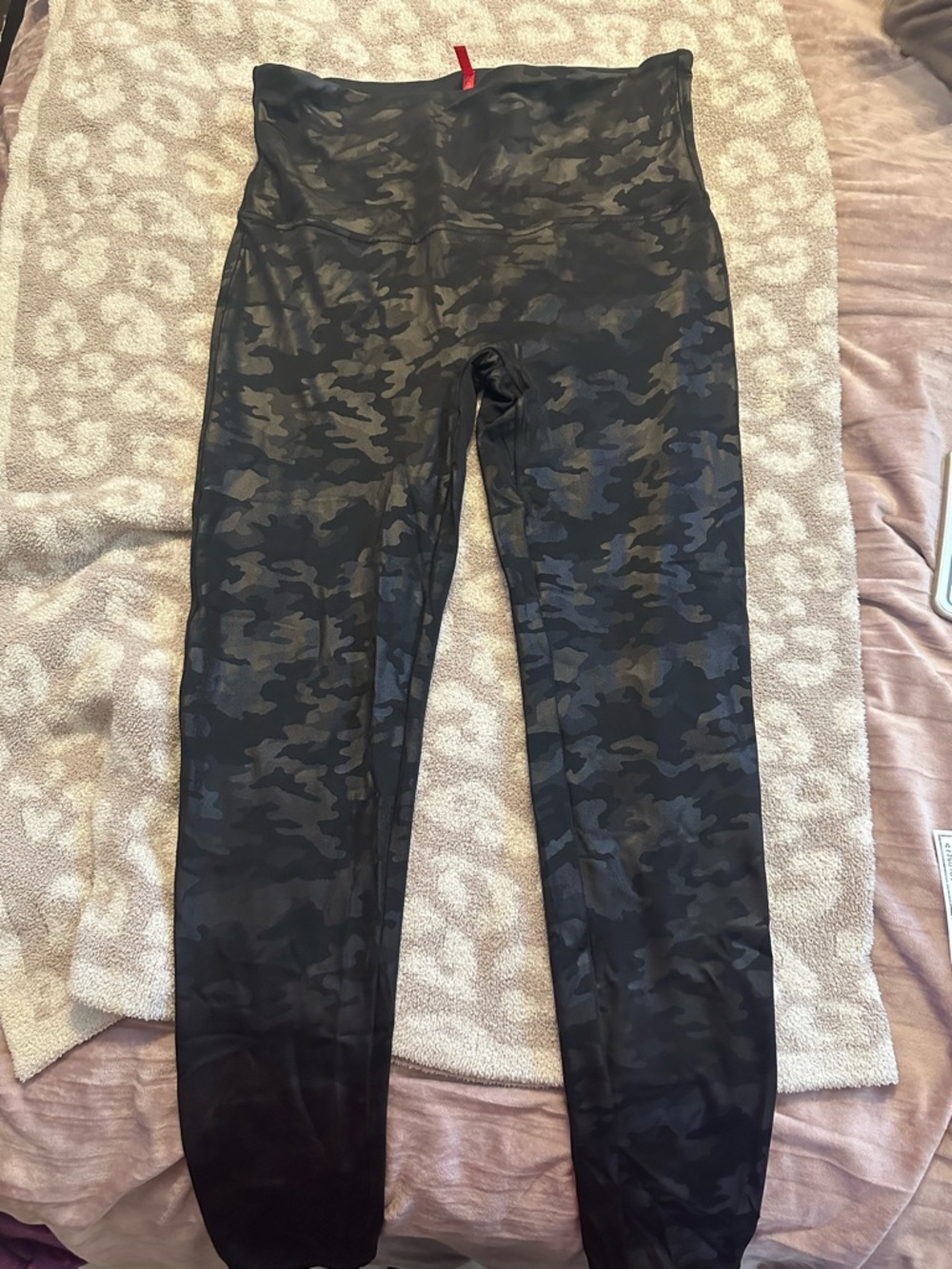 Spanx High-Waist Black Camo Leggings